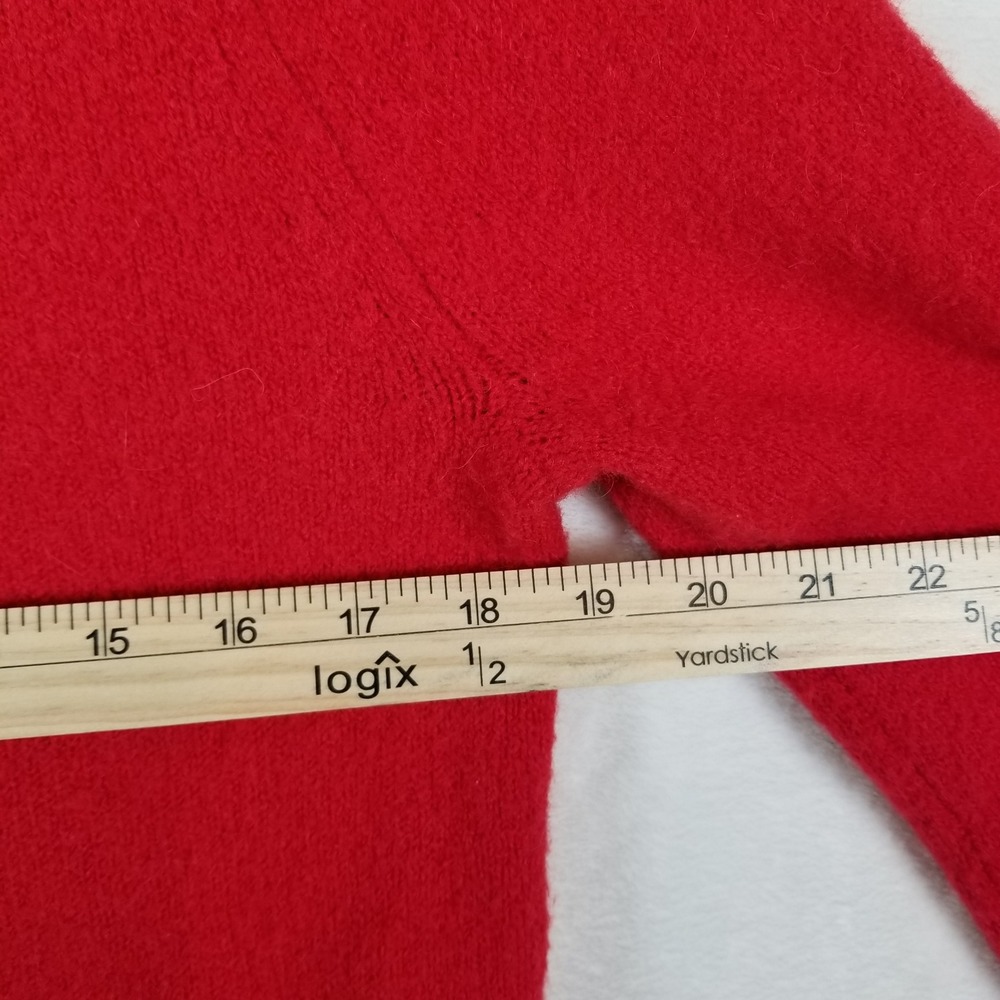 J.Crew Womens Red Merino Wool Alpaca Blend Mock Neck Raglan Sweater XS - Picture 5 of 7